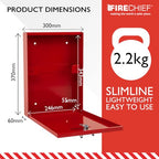 Firechief DHS2 Dokumentenhalter mit Riegel, Rot