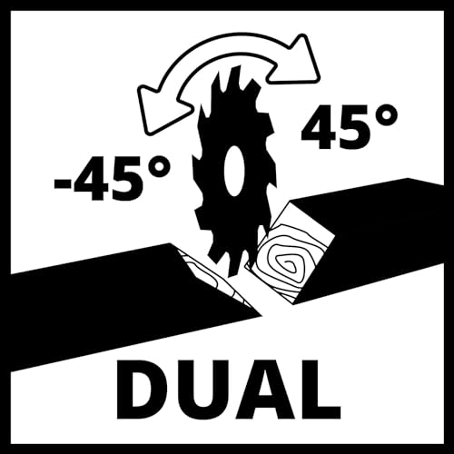 Einhell Zug-Kapp-Gehrungssäge TE-SM 216 Dual (1800 W, max. 65 mm x 305 mm Schnitttiefe/-breite, Ø 216 mm Sägeblatt, beidseitig neigbarer Sägekopf, Zugfunktion, Laser)