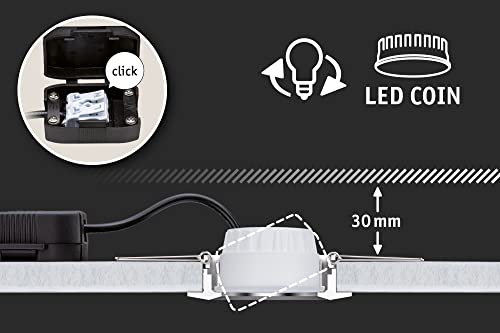 Paulmann Einbauleuchte LED Coin Base rund 5W Eisen IP23 sprühwassergeschützt 3er-Set schwenkbar