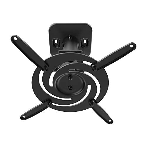 PureMounts Beamer Deckenhalterung Spider-Plus-B - 25 grad neigbar und 360 grad drehbar, 220mm Deckenabstand,(15kg), Lochabstand 180-310mm, schwarz