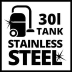 Einhell Wet Dry Vacuum Cleaner TC-VC 1930 SA 1,500 W, 30 L, Blower Connection, Cable Holder, Accessory Holder, Includes Combination Nozzle Carpeted/Smooth Floors, Crevice Nozzle, Plastic Hose 2.5 m