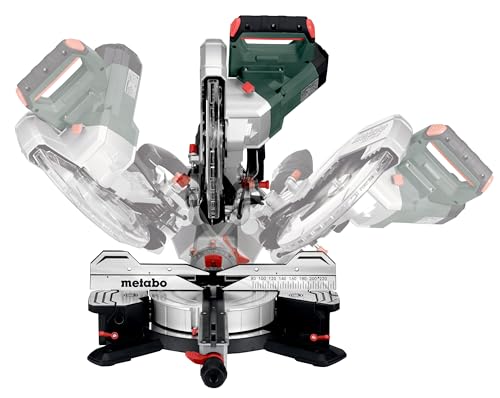 metabo Kappsäge KGS 305 M - 2000 W, 305 mm Schnittbreite, 110 mm Schnitttiefe - LED-Laserschnittführung, beidseitige Neigung, präzise und leistungsstark - Inkl. Maschinenständer KSU 401 und Zubehör