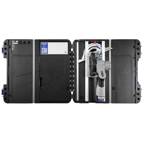 Dremel Blueprint Bürstenlose 12V Akku-Mobile Sägestation mit 1x Kompakt-säge, 1x Sägetischkoffer, 1x 2.0 Akku + Ladegerät, 1x Multi Material Kreissägeblatt, 2x Schraub-zwingen, Mehrere Schnitt-Arten