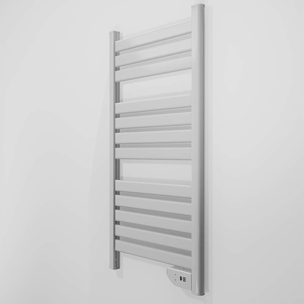 Cecotec Elektrischer Badheizkörper ReadyWarm 9000 Twin Towel White. 500 W, LED-Anzeige, 2 h Timer, Schutzart IP24, doppeltes Sicherheitssystem, Elegantes Design und Montageset, Weiß