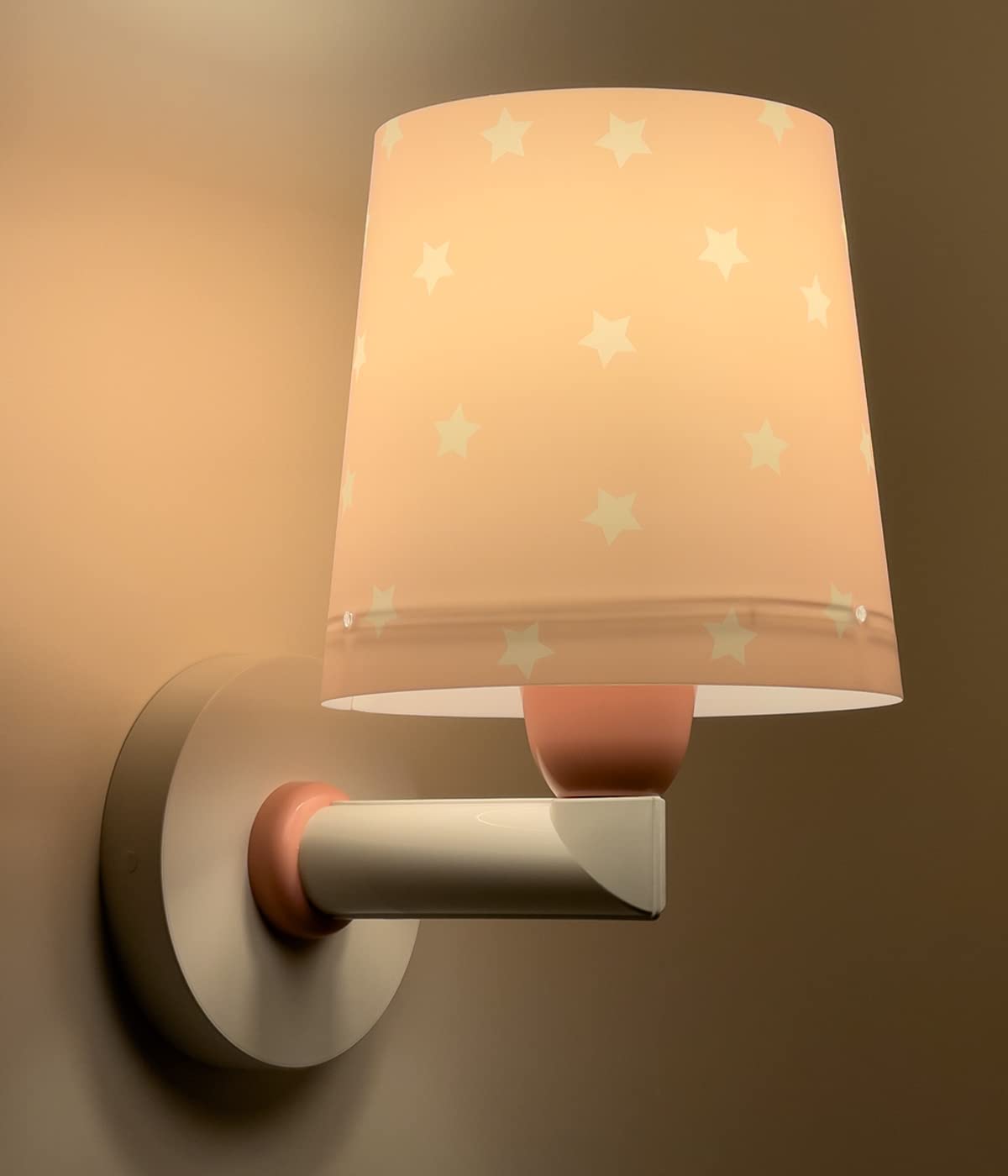 Dalber kinder Wandlampe, Kinderlampe Wandleuchte kinderzimmer Wolken Star Light Sterne Rosa, 82219S, E27