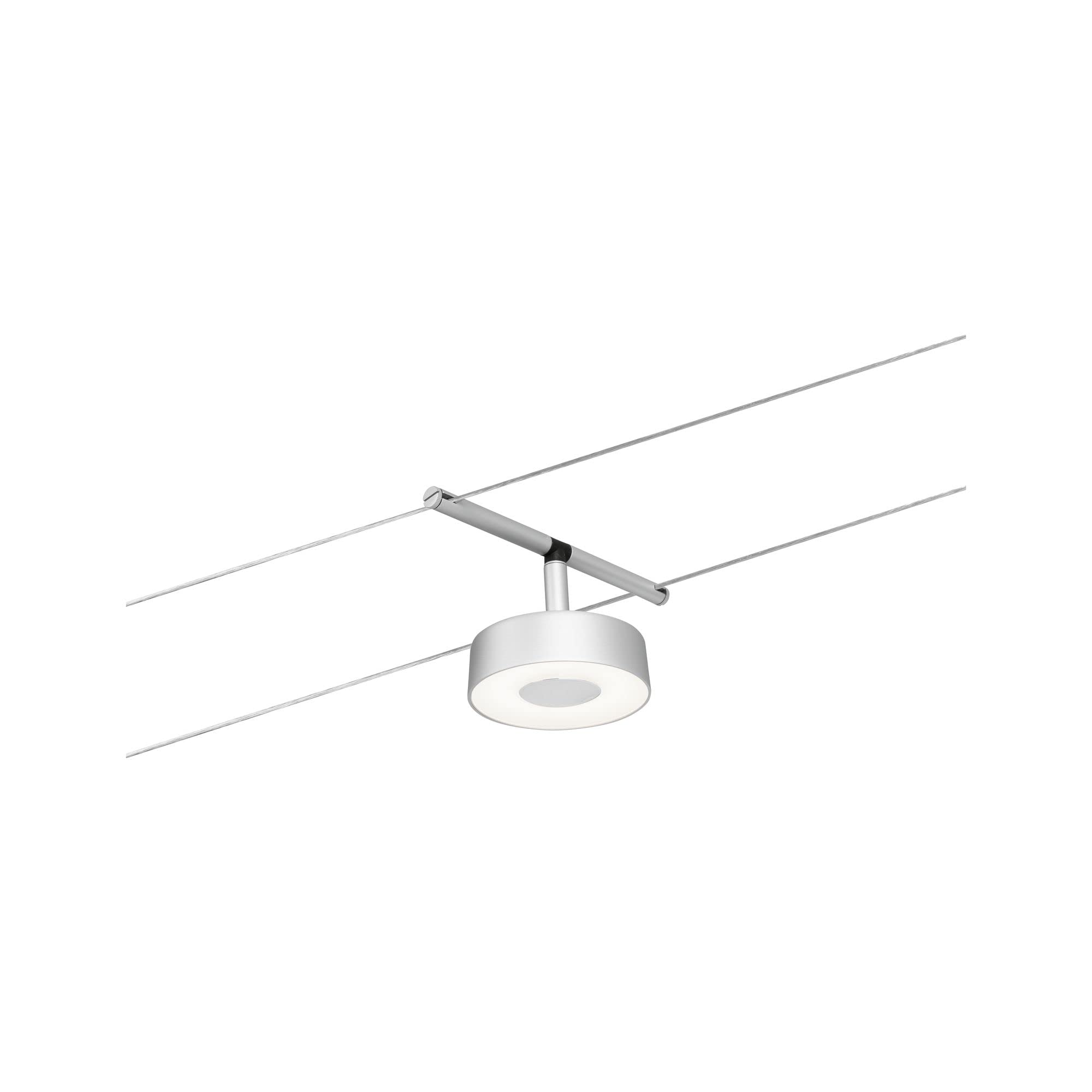 Paulmann 94476 LED Seilsytem Circle Einzelspot 400lm incl. 1x5 W Warmweiß Chrom matt, Chrom Kunststoff, Metall Beleuchtungssystem 3000 K