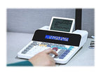 Sharp EL-1901 Anzeigender Tischrechner (Paper& Ink-Free, 12-stelliges und 5-zeiliges LCD Display) Weiß, 193 x 66 x 254 mm