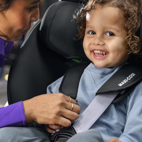 Maxi-Cosi Titan S Comfort i-Size, atmungsaktive Komfortstoffe, mitwachsender Kindersitz, 15 Monate–12 Jahre (76–150 cm), ISOFIX Kindersitz Auto, 5 Sitzposition & 13 Kopfstützenstufen, Authentic Black