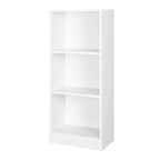 VASAGLE Bücherregal, Regal mit 3 Fächern, Standregal, mit höhenverstellbaren Ablagen, für Wohnzimmer, Kinderzimmer, Büro, 24 x 40 x 93 cm, weiß LBC103W