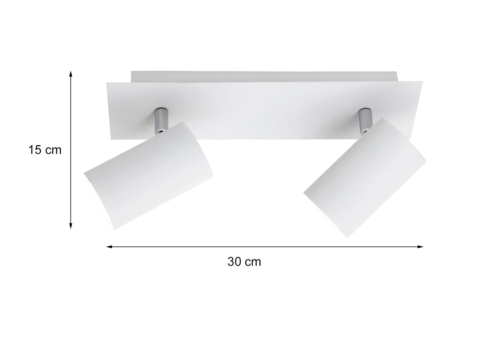 Trio Leuchten Balken in Metall weiß, Spotbalken 2-flammig, exklusiv 2xGU10, Länge: 30 cm 802400201