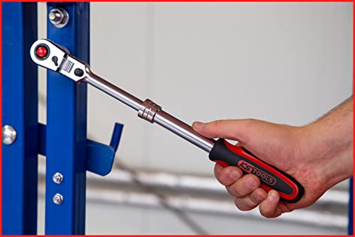 KS Tools 914.1220 1/2" SlimPOWER Teleskop-Gelenk-Umschaltknarre, 72 Zahn