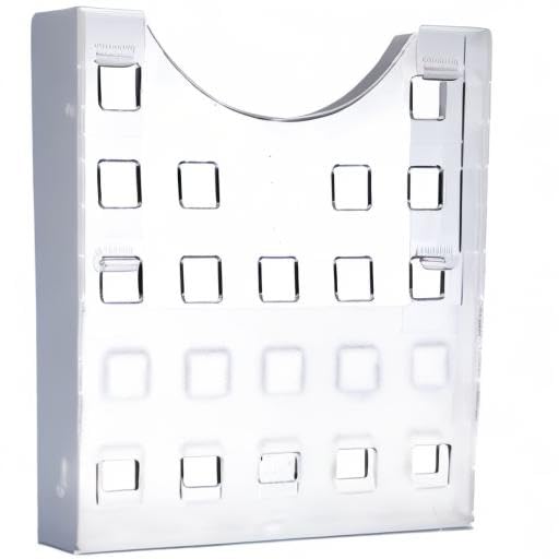 helit H6103102 - Wandprospekthalter „the grid wall“, 5 Taschen, DIN A4, glasklar