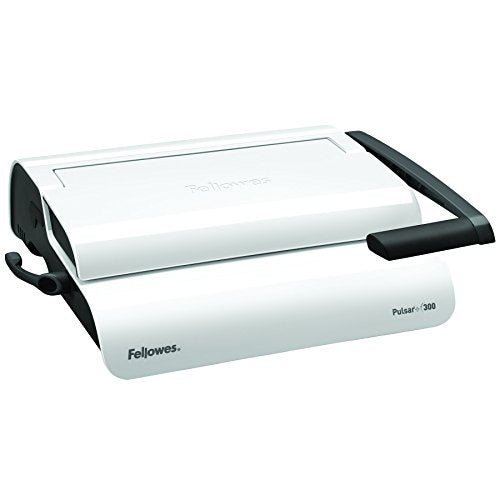 Fellowes Pulsar+ Bindemaschine mit Aufbewahrung – Stanzt 20 Blatt, bindet bis zu 300 – Manuelle Plastikbindemaschine für A4 – Inkl. 10 Klarsichtdeckel – Ideal für Zuhause oder kleines Büro
