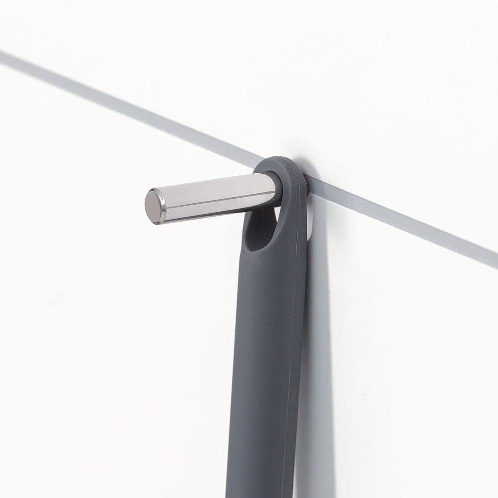 Sealskin Urban Duschabzieher, Glaswischer für Dusche und Fenster, praktischer Abzieher inklusive flexiblem Halter aus Silikon sowie Schraubhaken, Griff: Edelstahl poliert