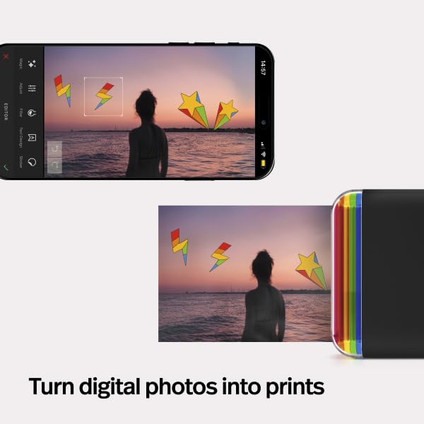 Polaroid Bundle Hi-Print+Paper - 2nd Generation - Bluetooth-verbundener 2x3 Pocket Photo- und Dye-Sub-Drucker - Weiß