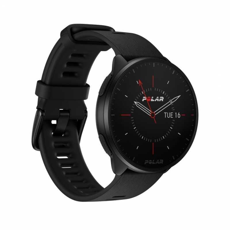 Polar Pacer - GPS-Laufuhr - sehr schneller Prozessor - Ultraleicht - helles Display - griffige Tasten - personalisiertes - Pulsmesser - Musiksteuerung, Night Black, S-L