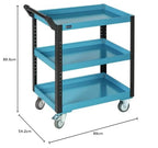 HAZET Servicewagen Assistent 167-3 | Stabile Stahlkonstruktion | Gesamttragkraft: 150 Kg | Vielseitig nutzbar | Auch bei hoher Last mobil und robust