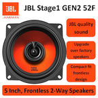 JBL Stage1 GEN2 52F Koaxial Lautsprecher Auto 130mm (5,25 Zoll): von Harman Kardon Car HiFi mit 40W RMS und 320W Max Einbaulautsprecher Auto Boxen - Paarweise
