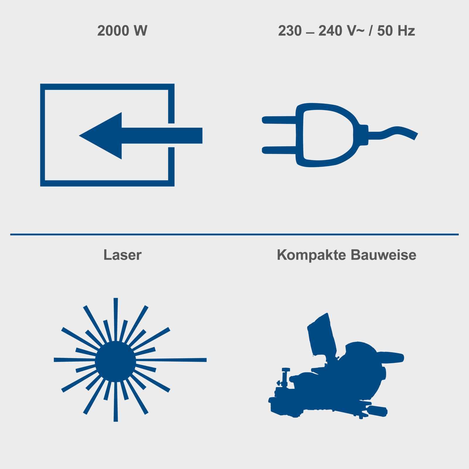 Scheppach HM254 Kappzugsäge mit Softstart & Laser - 2000W Leistung |Ø 255mm Sägeblatt | Schnittbreite/höhe: 340mm x 90mm | inkl. 2. Sägeblatt (HM254)