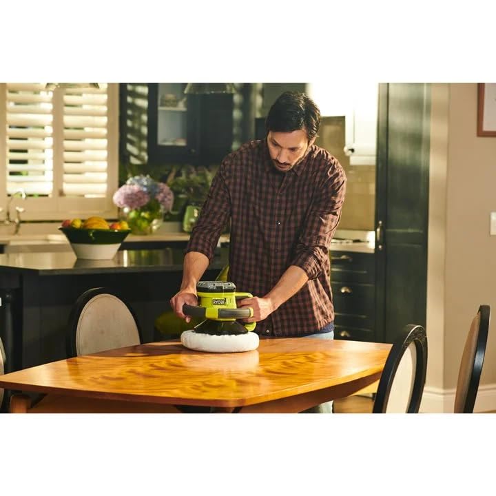 RYOBI 18 V ONE+ Akku-Polierer RBP18250-0 (Polierschwamm Durchmesser 250 mm, Schwingkreis 12,5 mm, Schwingzahl 2000-3600 min⁻¹, ohne Akku und Ladegerät)