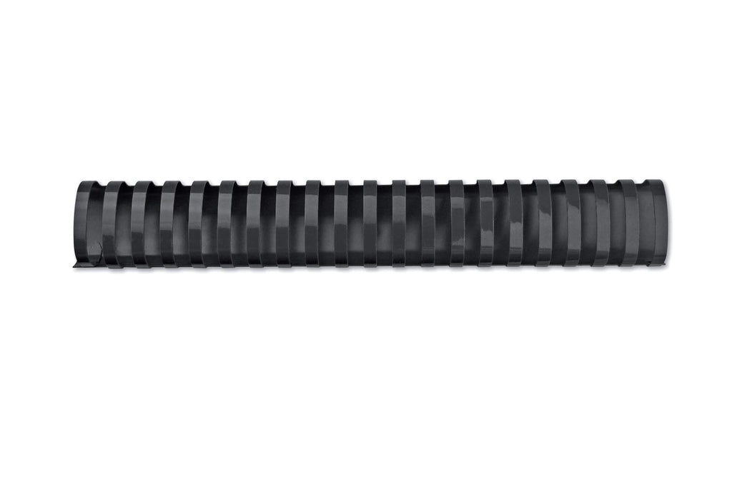 GBC 335000 Binderücken Plastik, A4, 21 Ringe, oval 32 mm, für 280 Blatt, schwarz (50 Stk)