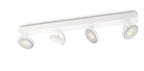 Philips myLiving Clockwork LED 4-er Spotbalken (22 W), dimmbare Leuchte mit 4 integrierten LED Spots, energiesparende Raumbeleuchtung mit langer Nutzlebensdauer, Weiß