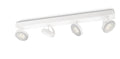 Philips myLiving Clockwork LED 4-er Spotbalken (22 W), dimmbare Leuchte mit 4 integrierten LED Spots, energiesparende Raumbeleuchtung mit langer Nutzlebensdauer, Weiß