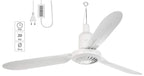 Sichler Haushaltsgeräte Deckenventilator: Mobiler XXL-Decken-Ventilator, 3 Flügel, Timer, Haken, 105 cm, 25 W (Deckenventilator 3 Flügel, Timer, überdachte Terrasse)