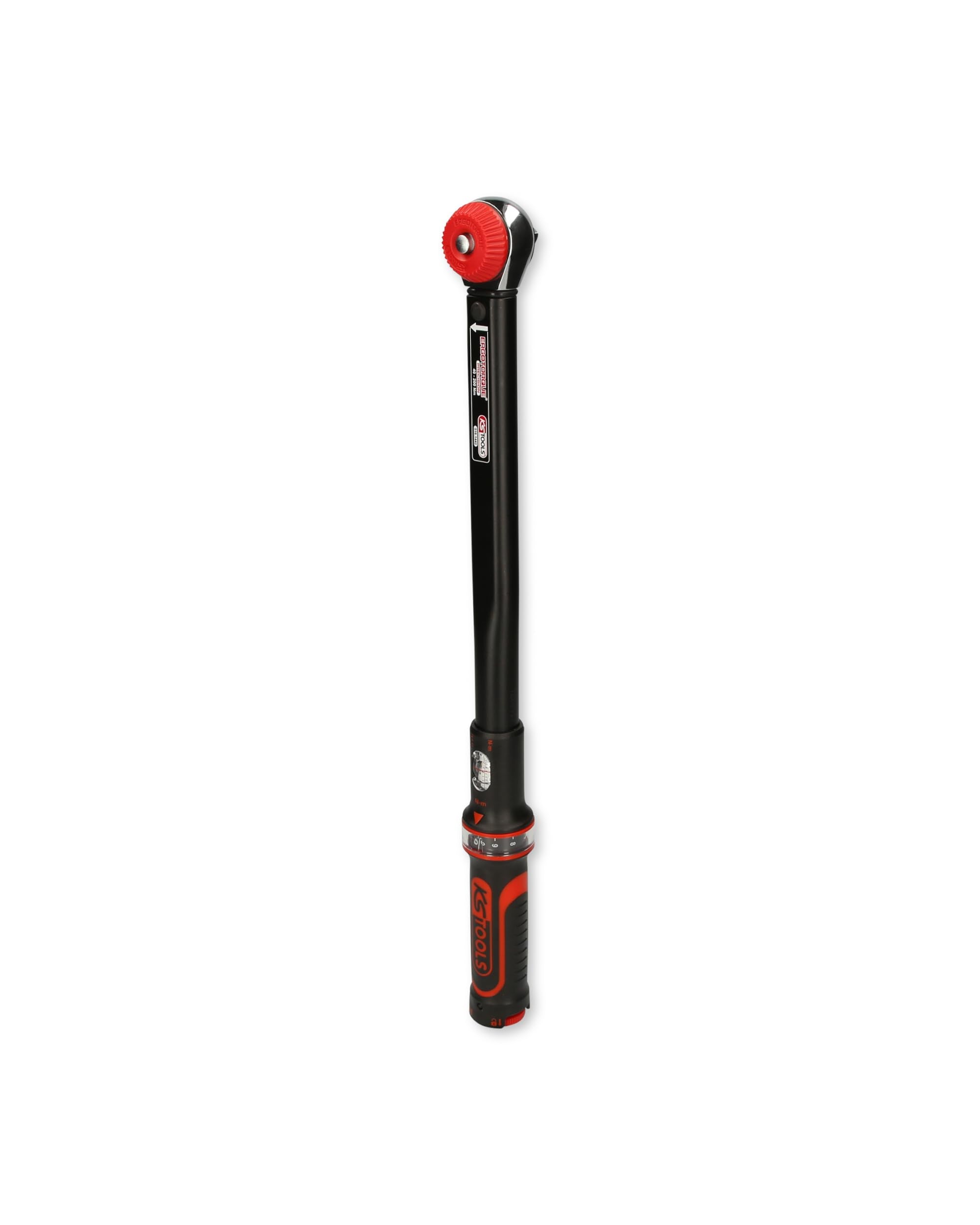 KS Tools Ratschen Drehmomentschlüssel 1/2 Zoll Drehknopf ERGOTORQUEprecision 516.1442 I 40-200 Nm I Mit Doppelskala in Nm und lbf•ft I Präzisions Schraubenschlüssel