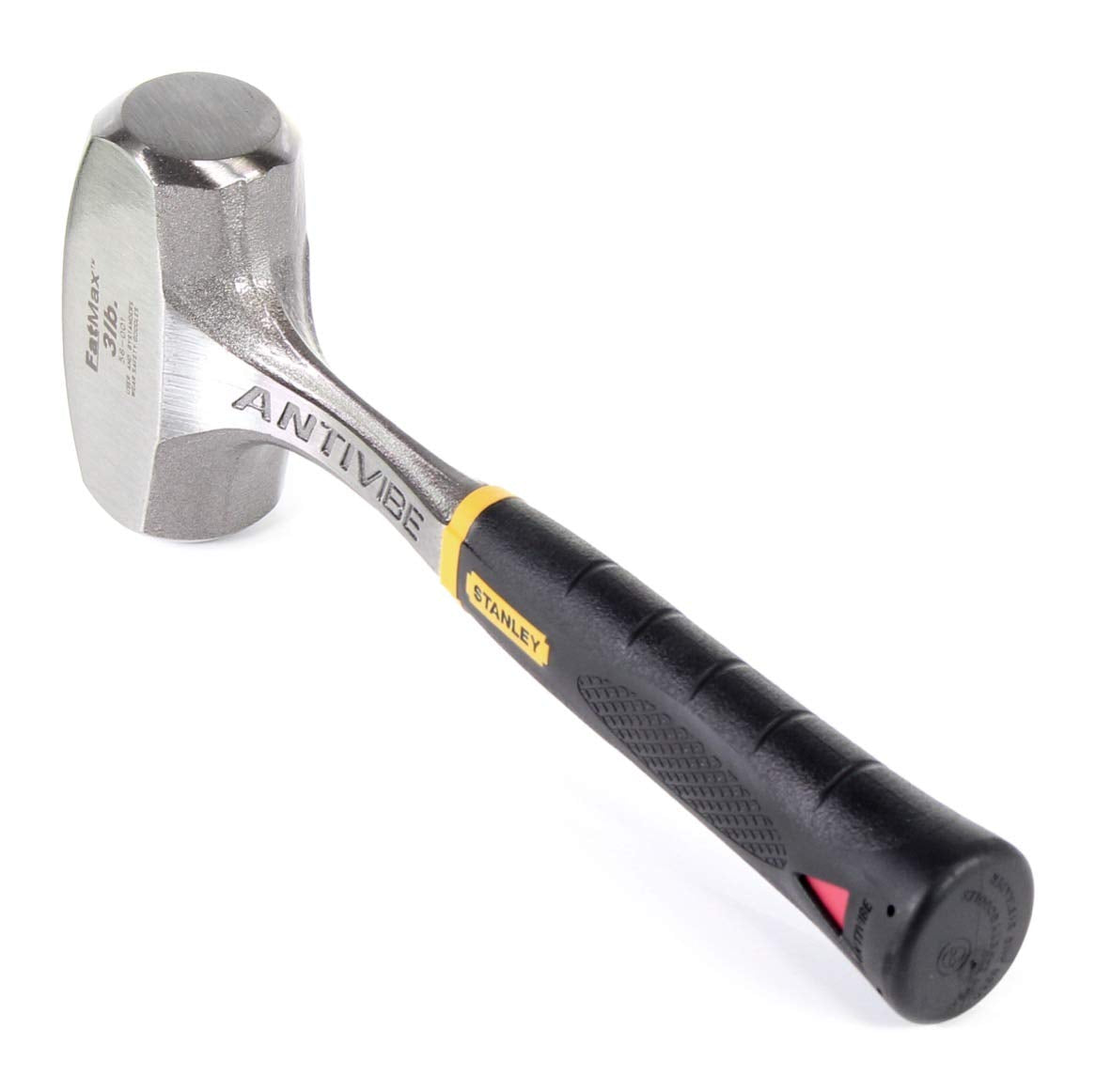 Stanley Fäustel Antivibe, Vibrationsdämpfung, Stahlstiel, thermoplastischer Gummigriff, Kopflänge 100mm, 1-56-001