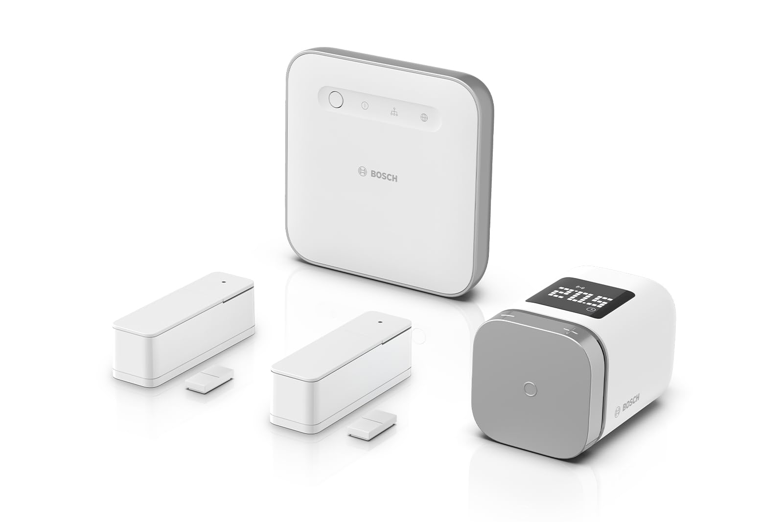 Bosch Smart Home Starter-Paket Raumklima II, effiziente Raumklimasteuerung und energieeffizientes Heizen, kompatibel mit Apple Homekit, Amazon Alexa und Google Assistant