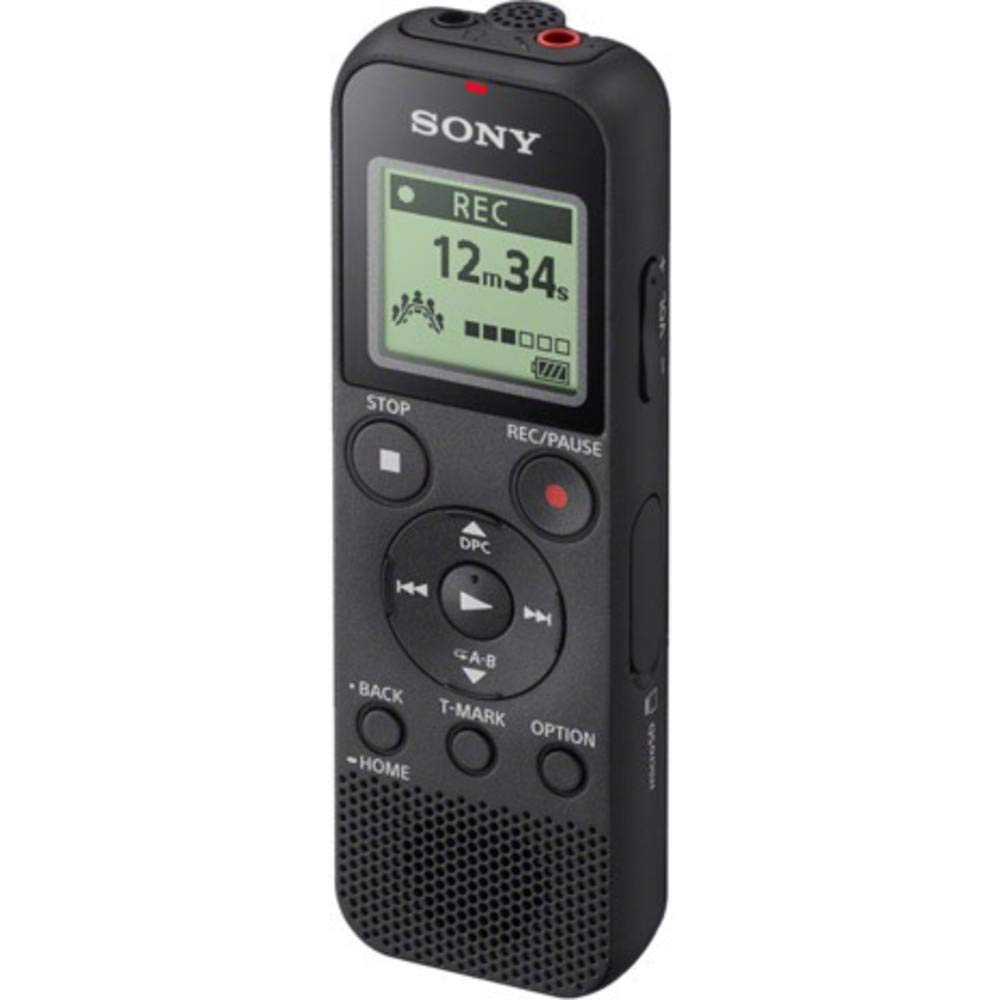 Sony ICD-PX370 Digitaler Mono Voice Recorder mit integriertem USB (Diktiergerät, MP3 Aufnahme, 57 Stunden Aufnahmezeit, 4GB Speicher, Optimized Voice Rec reduziert Umgebungsgeräusche) schwarz