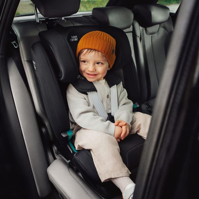 BRITAX RÖMER Kindersitz EVOLVAFIX, mit ISOFIX, für Kinder von 76-150 cm (i-Size), 15 Monate - 12 Jahre, Space Black