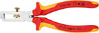 KNIPEX Abisolierzange mit Öffnungsfeder, universal verchromt isoliert mit Mehrkomponenten-Hüllen, VDE-geprüft 160 mm, 11 06 160