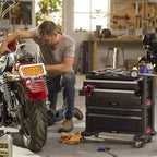 Keter Werkzeugwagen mit 5 Schubladen, schwarz, 56,2 x 28,9 x 50,2 cm