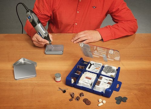 Dremel SC724 EZ SpeedClic Mehrzweck Zubehörset (150 Dremel Zubehören zum Schleifen, Schneiden, Schärfen, Polieren, Reinigen, Gravieren, Schnitten)