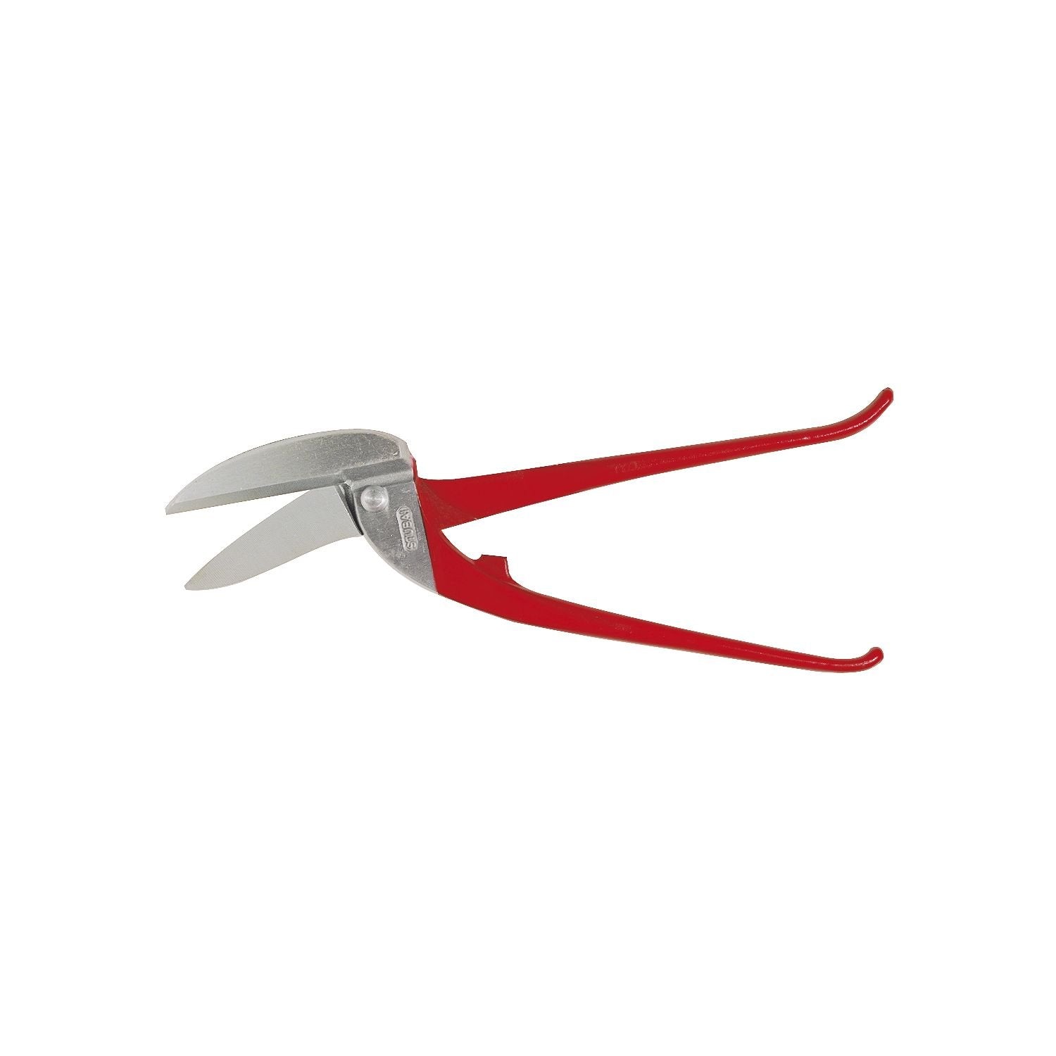 STUBAI DURCHLAUFSCHERE 350 mm | Spezialschere für lange, gerade Schnitte in Blech, Zink und Aluminium | lackierte Griffe | induktiv gehärtet 60–62 HRC | 800 g