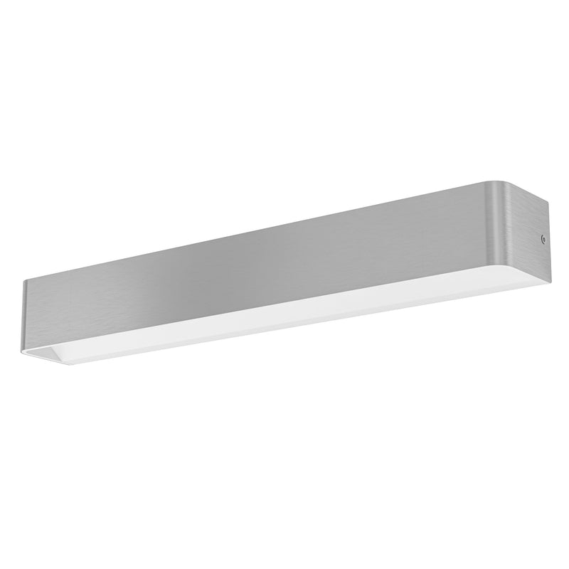 EGLO LED Wandlampe Sania 5, 1 flammige Wandleuchte, minimalistisch, Wandbeleuchtung aus Metall in Nickel-Matt, Weiß, Kunststoff in Satiniert, LED Badezimmer Lampe warmweiß, L 62 cm, IP44