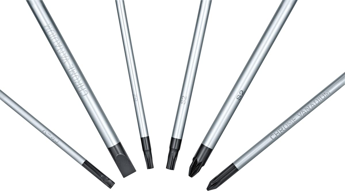 Bosch Professional Schraubendreher Set 6tlg. (SL/PH/PZ/TX, inkl. SL 3.5x75mm, TX 20x100mm, TX 15x75mm, SL 6.5x125mm, PZ 2x125mm, PH 1x100mm, Einlage)