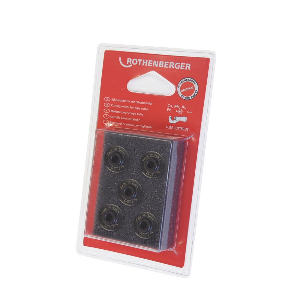 ROTHENBERGER Schneidrad f.TC 35, Cu-Ms-Al-Fe, 5St.| 070017D | Ersatzschneidrad, Schneidrad zum schneiden Kupferrohr, Aluminiumrohr, Messingrohr