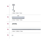 Paulmann 95459 URail Schienensystem Set Barelli max 3x10W GU10 Chrom matt/Chrom 230V 1m Schienensystem Schienenleuchte Deckenbeleuchtung