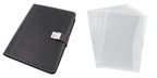 Alassio Dokumentenmappe, DIN A4, Lederimitat, schwarz