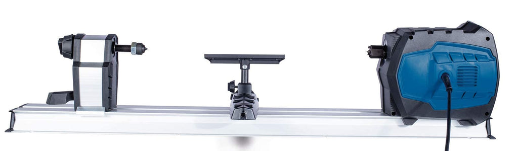 Scheppach DM600VARIO Drechselbank Drechselmaschine | 550W Leistung | stufenlose Geschwindigkeit - variable Drehzahl von 800–3000 Umdrehungen | Werkstück max. 60 x 25 cm inkl. Planscheibe
