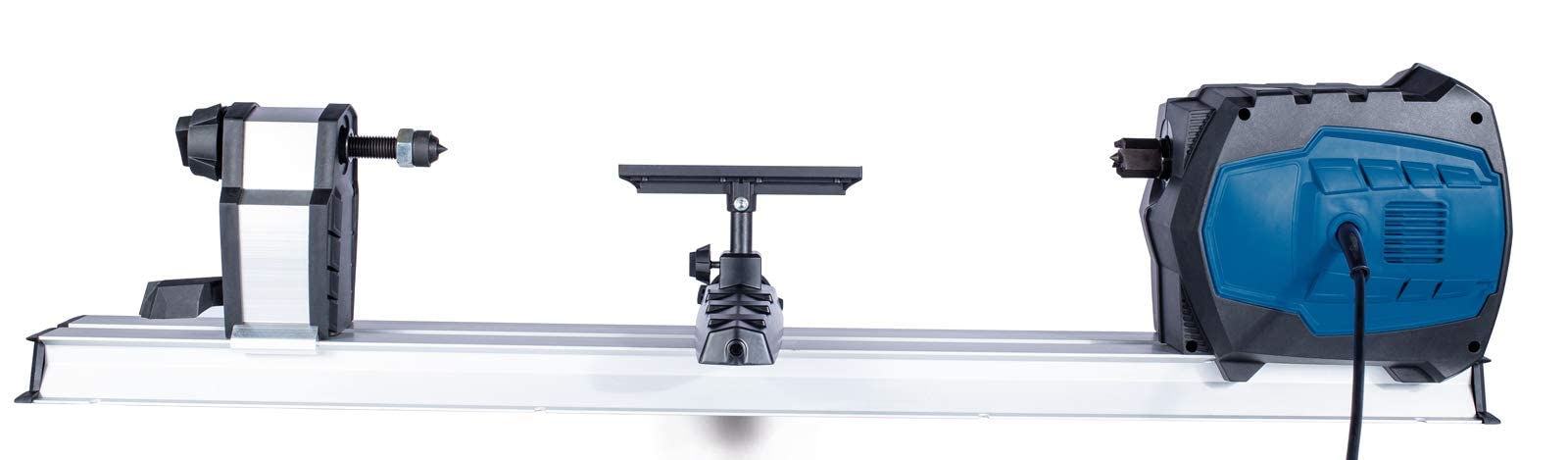 Scheppach DM600VARIO Drechselbank Drechselmaschine | 550W Leistung | stufenlose Geschwindigkeit - variable Drehzahl von 800–3000 Umdrehungen | Werkstück max. 60 x 25 cm inkl. Planscheibe