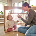 Lionelo Kinderlaufgitter 150 x 180 x 75 cm Florence Easy Fold, atmungsaktives Netz, sicher, tragbar, einfach zusammenklappbar, 2 Eingänge mit Reißverschluss, Reisetasche