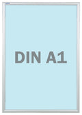 FRANKEN Wechselrahmen, Outdoor A1 Plakatrahmen, Aluminium-Klapprahmen 25 mm breit, Info-Rahmen für den Außenbereich von öffentlichen Einrichtungen, Schulen, Restaurants oder Hotels, BS1704