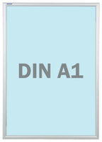 FRANKEN Wechselrahmen, Outdoor A1 Plakatrahmen, Aluminium-Klapprahmen 25 mm breit, Info-Rahmen für den Außenbereich von öffentlichen Einrichtungen, Schulen, Restaurants oder Hotels, BS1704