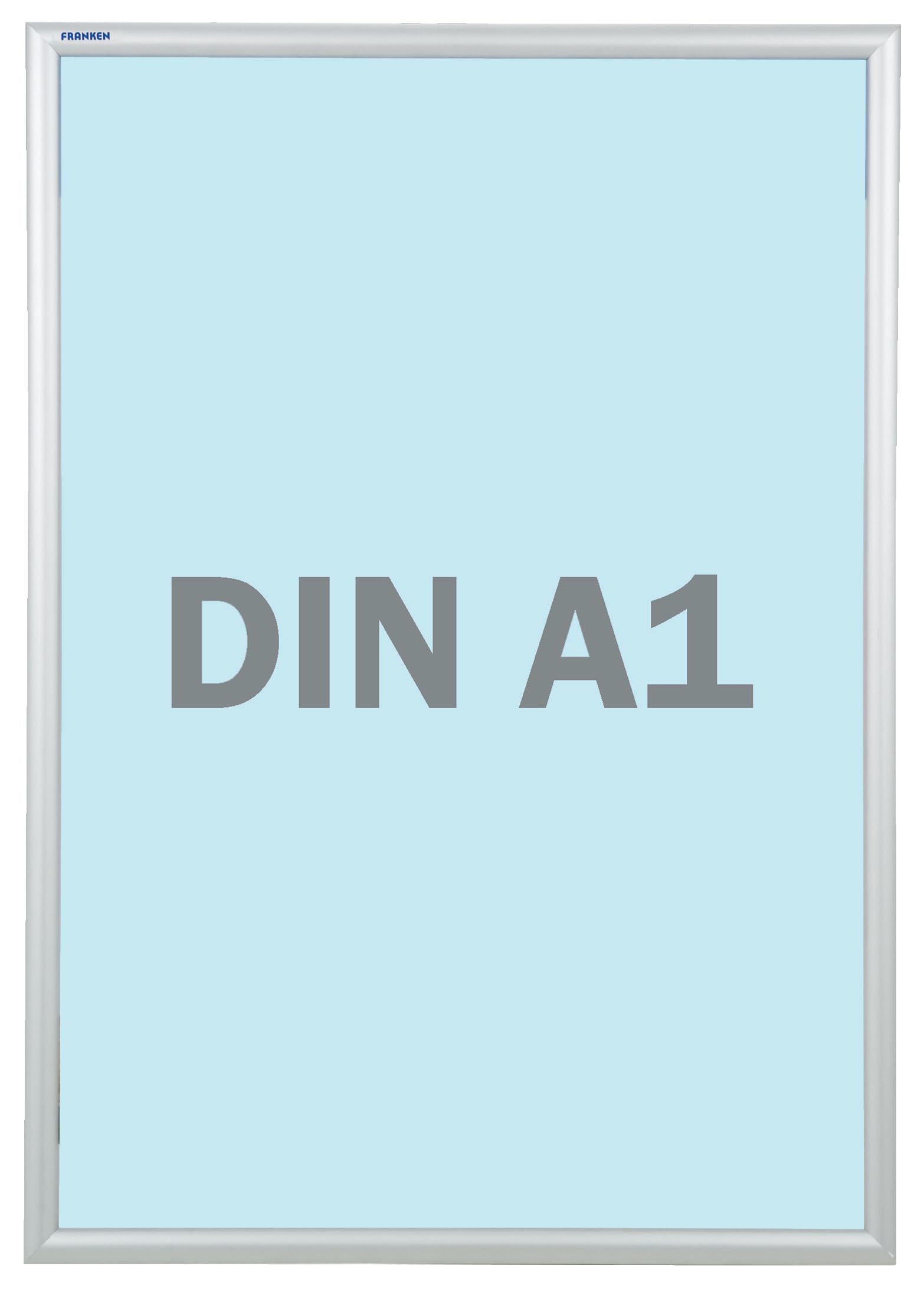 FRANKEN Wechselrahmen, Outdoor A1 Plakatrahmen, Aluminium-Klapprahmen 25 mm breit, Info-Rahmen für den Außenbereich von öffentlichen Einrichtungen, Schulen, Restaurants oder Hotels, BS1704