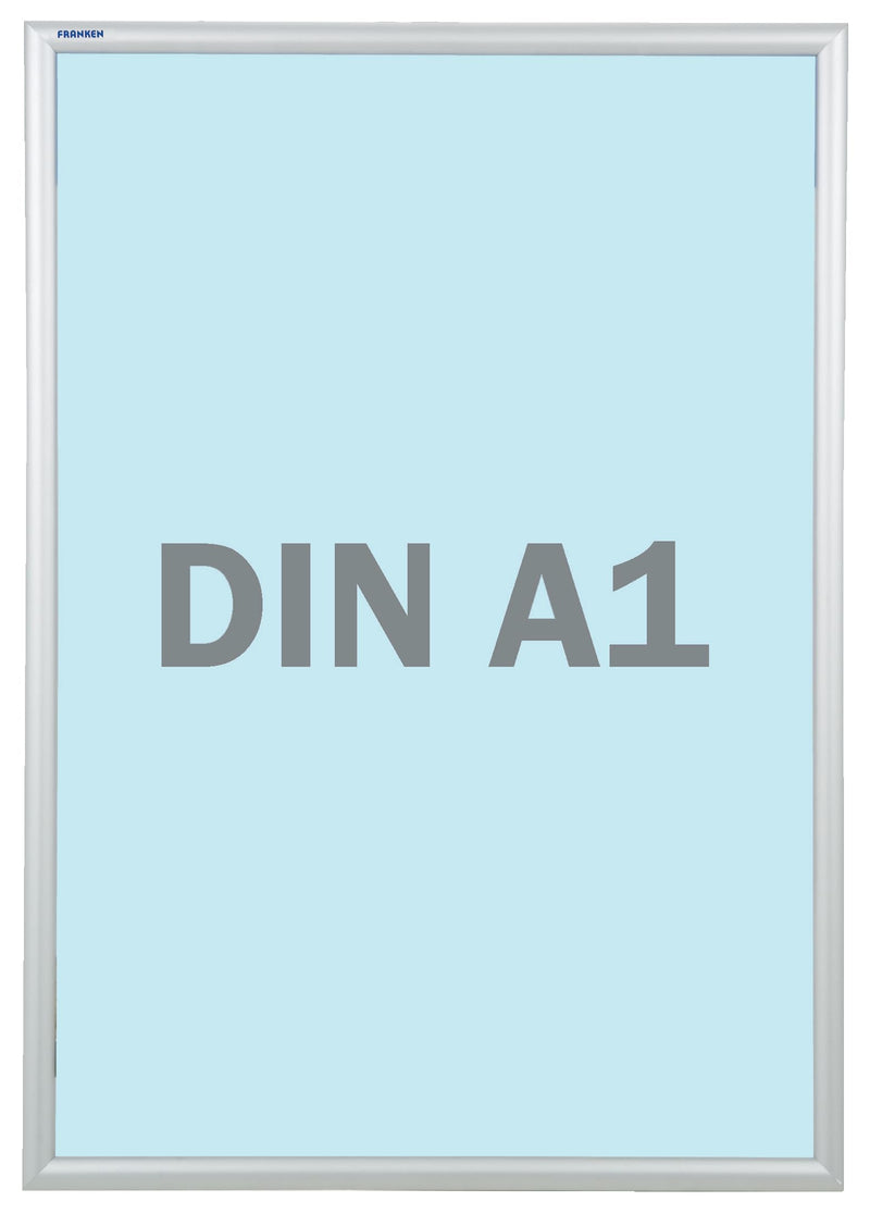 FRANKEN Wechselrahmen, Outdoor A1 Plakatrahmen, Aluminium-Klapprahmen 25 mm breit, Info-Rahmen für den Außenbereich von öffentlichen Einrichtungen, Schulen, Restaurants oder Hotels, BS1704