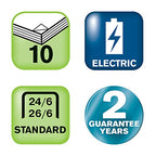 Rapid F Serie 10BX Mobiles Elektrisches Heftgerät, 10 Blatt, batteriebetrieben, Kunststoff/Metall, Schwarz, 5000294